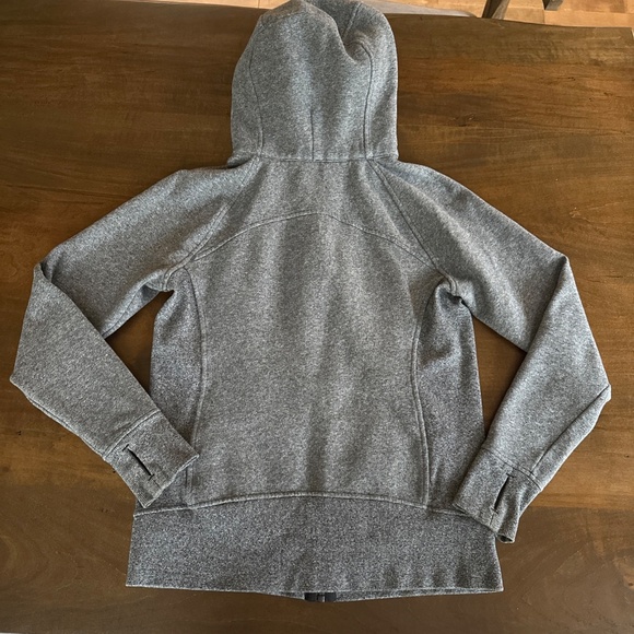 Lululemon Scuba Full Zip Hoodie Size 8 Heathered Dark Gray Fleece Sweatshirt - Picture 7 of 9